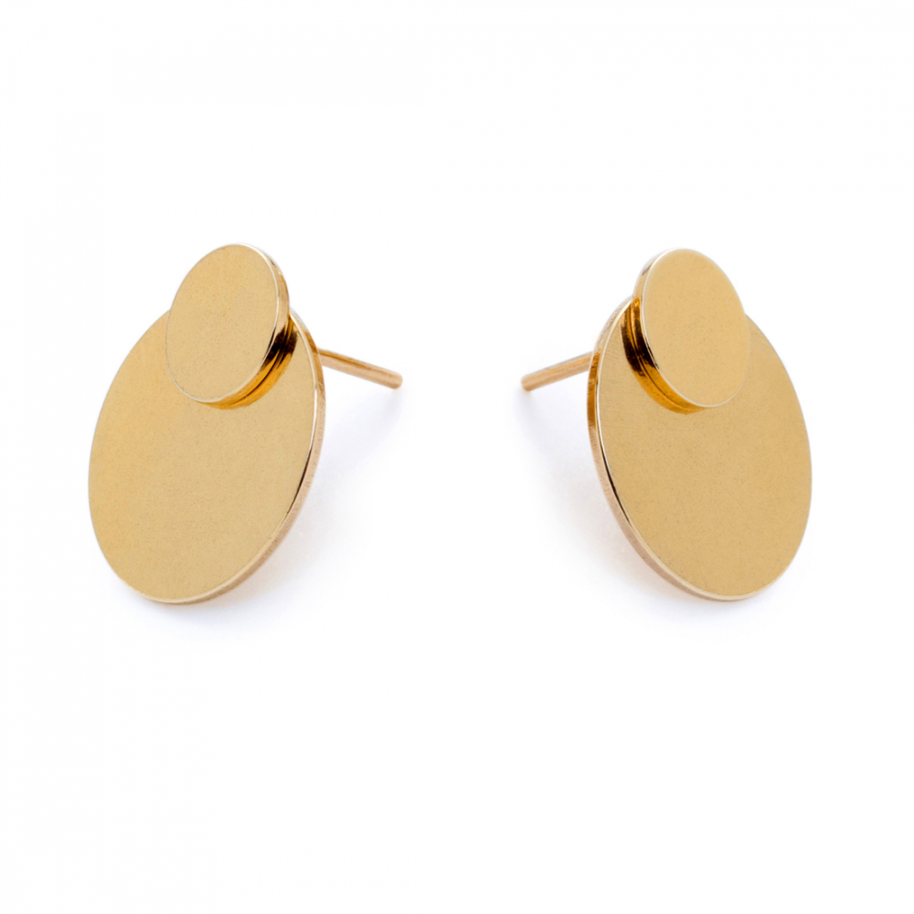 GoldplatedBalance earrings no3 gold - ręcznie wykonana bezkompromisowa biżuteria