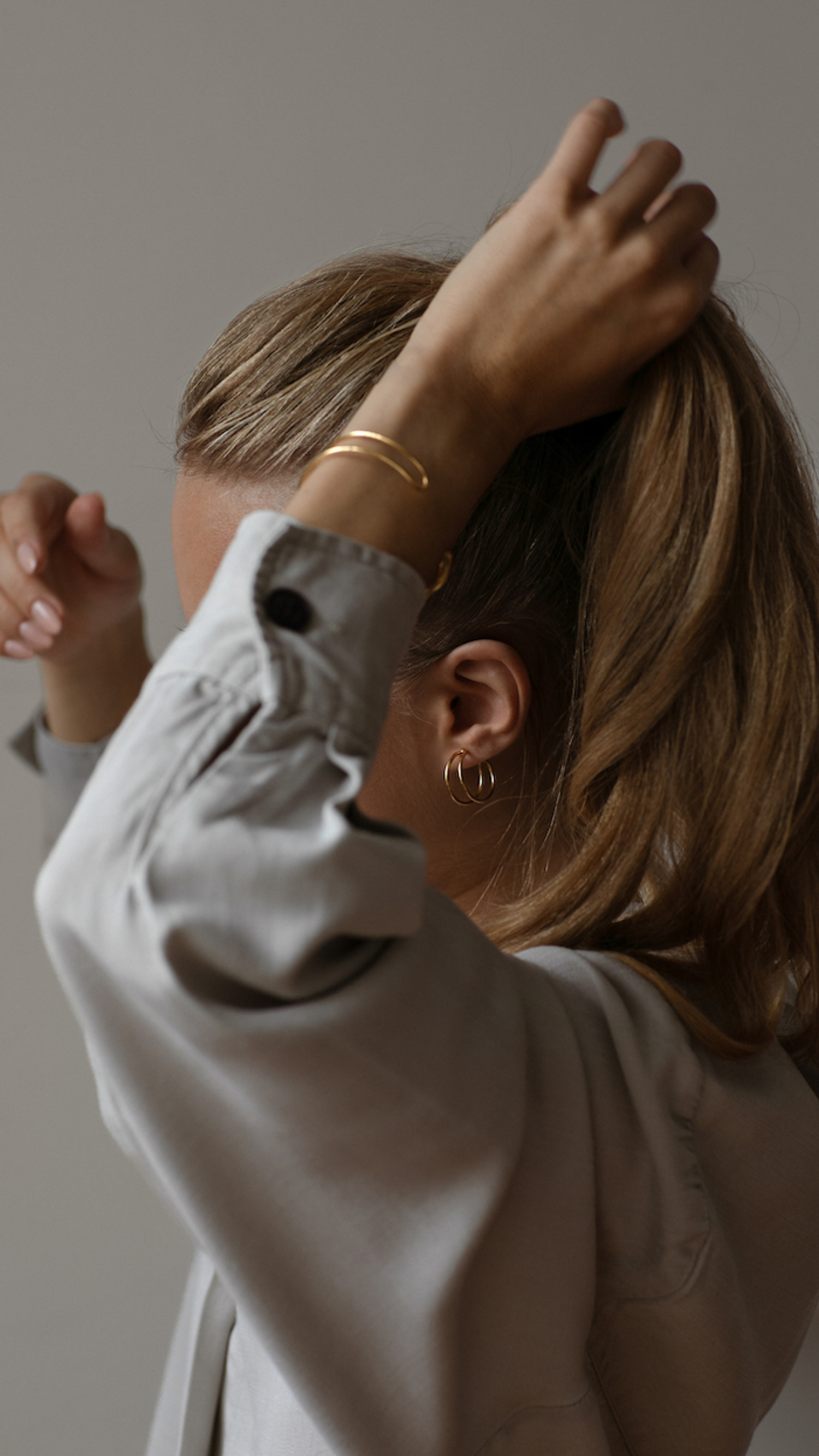 moon 02 gold earrings dodatkowe zdjęcie 3