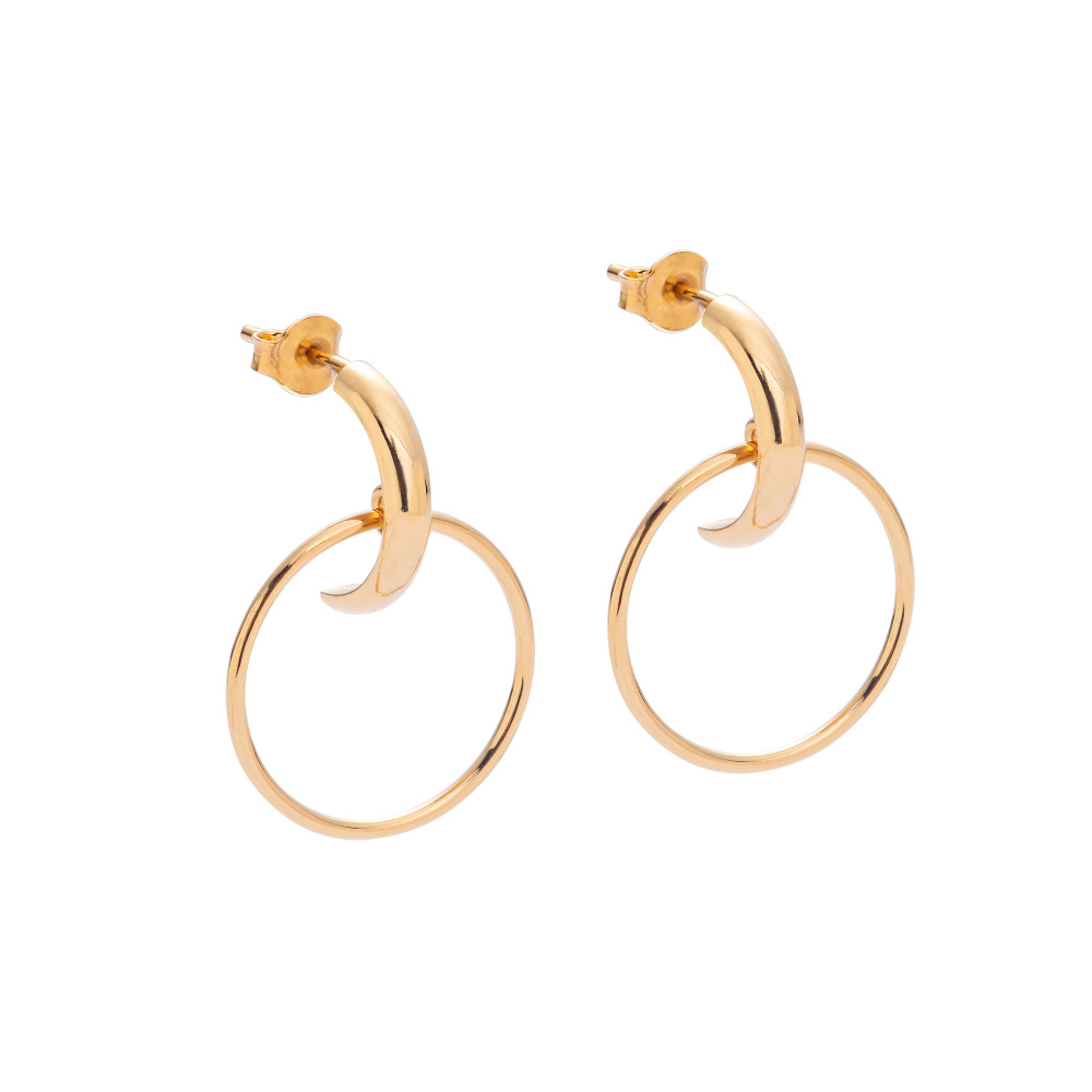 GoldMoon 03 gold earrings - ręcznie wykonana bezkompromisowa biżuteria