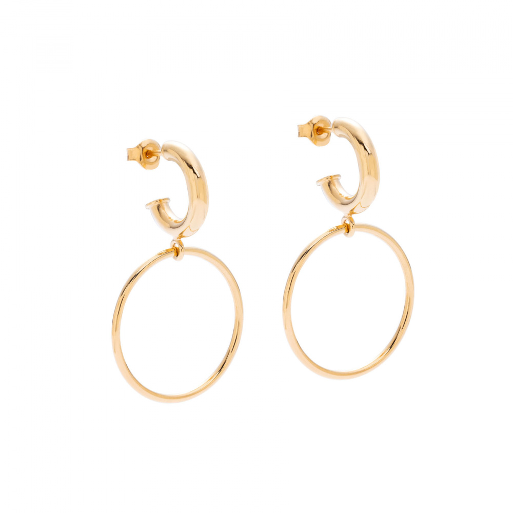 GoldplatedHoops 03 gold earrings - ręcznie wykonana bezkompromisowa biżuteria