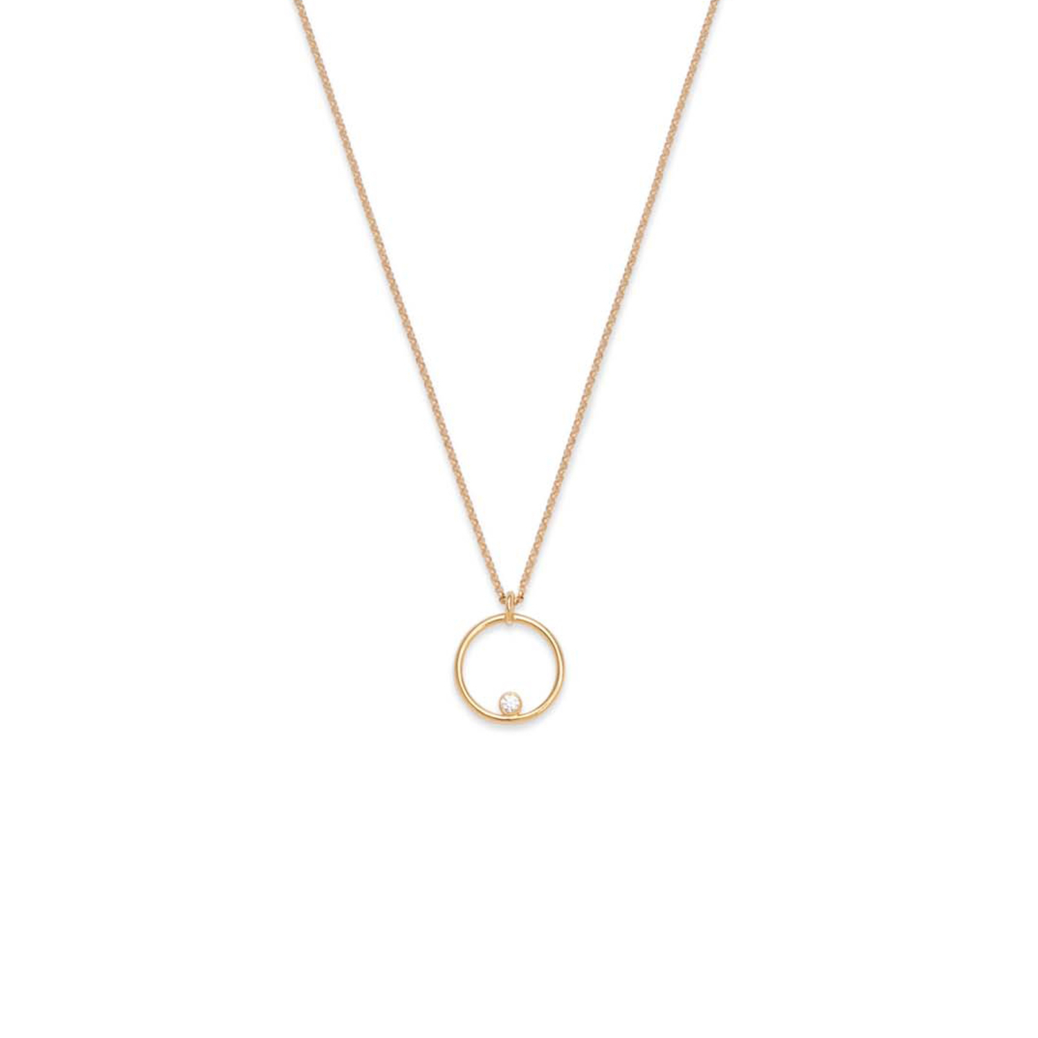 Gold infinity 02 necklace with 0.03 ct diamond